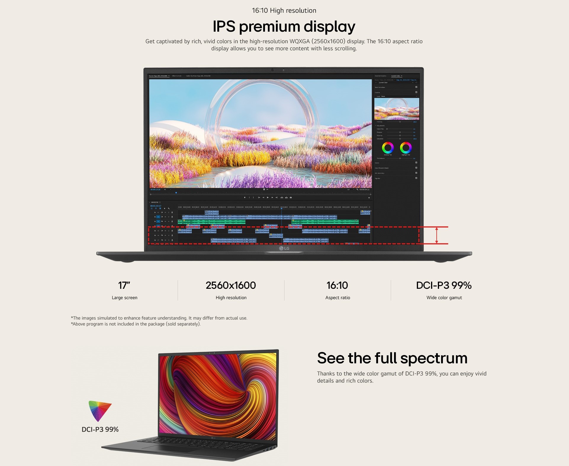 LG 17Z90S gram 17" Ultra-lightweight WQXGA Anti-glare IPS Display 512GB SSD with Intel® Core™ i7 Processor · v18