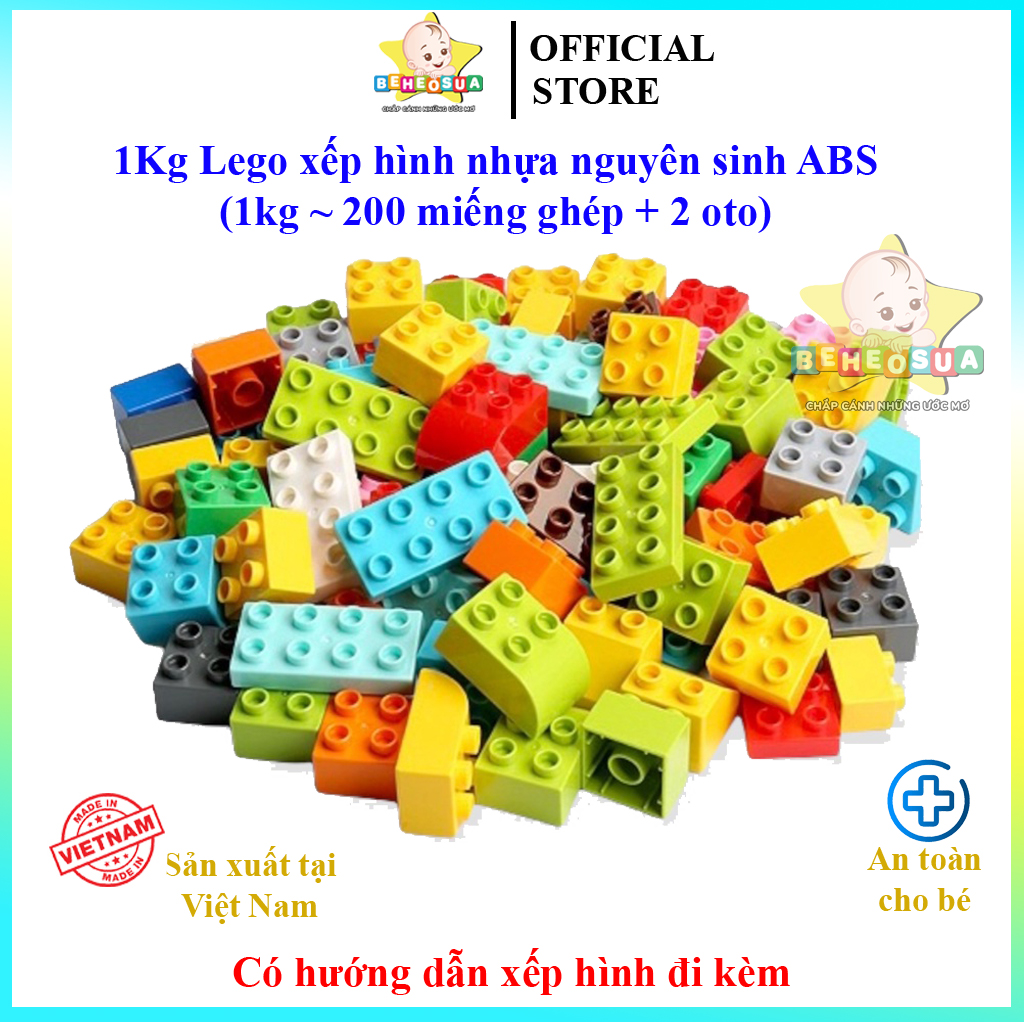 Bộ xếp hình sản xuất từ nhựa nguyên sinh ABS loại 1 - trọng lượng 1kg