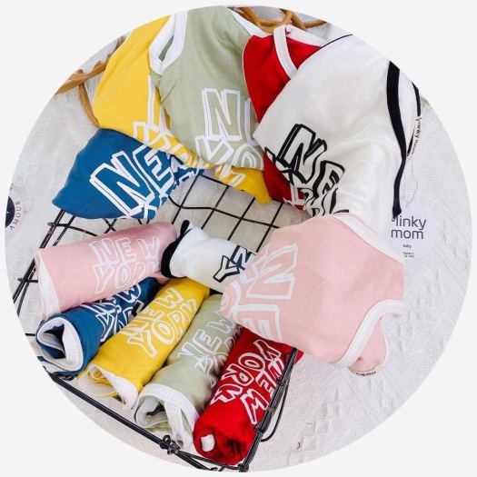 Bộ Ba Lỗ Bé Gái Bé Trai Minky Mom Vải Thun Lạnh Họa Tiết New York City Áo Thun 3 Lỗ Cho Bé Mặc Hè MKM3LO2110