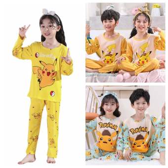 Đồ Ngủ Bé Gái Đồ Ngủ Dài Tay Cho Bé Gái Bộ Đồ Ngủ Bé Gái Pikachu