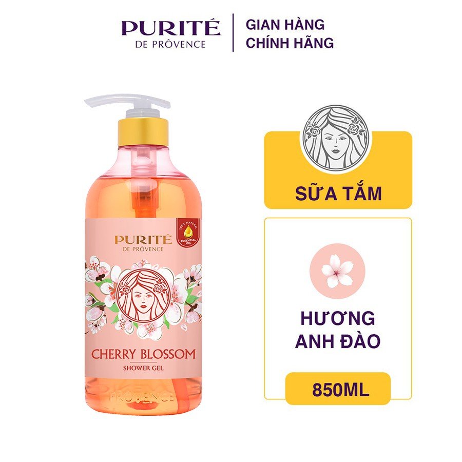 Sữa tắm purite hoa anh đào 850ml