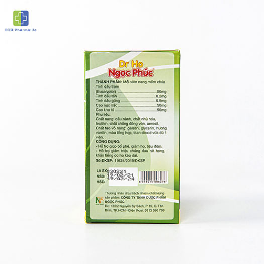 Dr ho Ngọc Phúc - Lọ 600gr - Giúp bổ phế, giảm ho, tiêu đờm. Hỗ trợ giảm triệu chứng đau rát họng, khản tiếng do ho kéo dài - Ecopharmalife