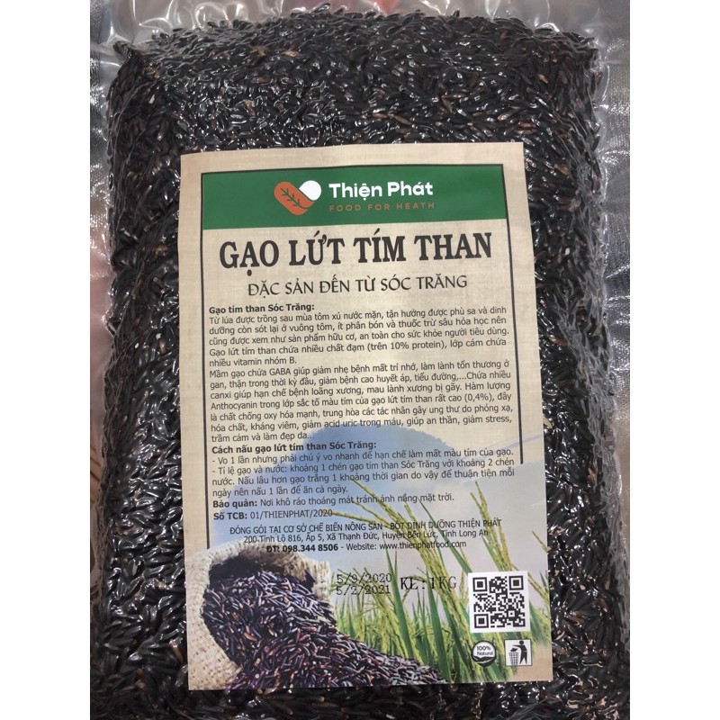 Combo 5 kg gạo lứt tím than sóc trăng