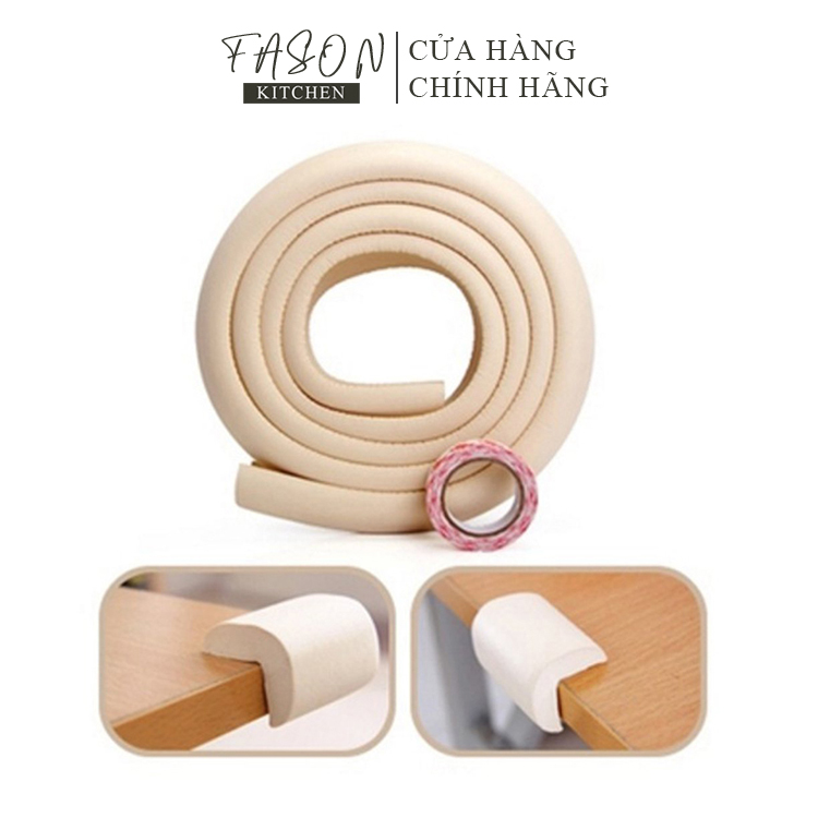 Xốp Bọc Cạnh Bàn, Cạnh Tường 2M Nhiều Màu Sắc Bảo Vệ An Toàn Cho Bé - FASONKITCHEN