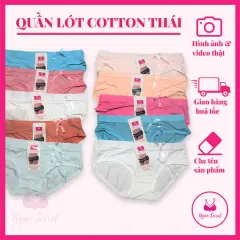 Combo 10 quần lót cotton nữ Thái Lan 35 - 50kg, vải cotton cao cấp mềm mịn, co dãn tốt