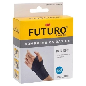 สินค้า Futuro Compression Basics Wrist ฟูทูโร่ อุปกรณ์พยุงข้อมือ รุ่นเบสิค แบบปรับกระชับได้