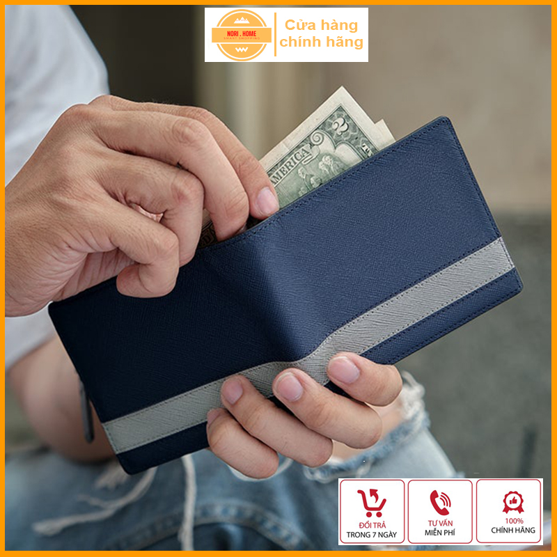 ví nam NR12, bóp nam da bò saffiano cao cấp, ví da nam ví ngang thiết kế nhiều ngăn nhỏ gọn thời trang, bảo hành da 6 tháng - Nori Home