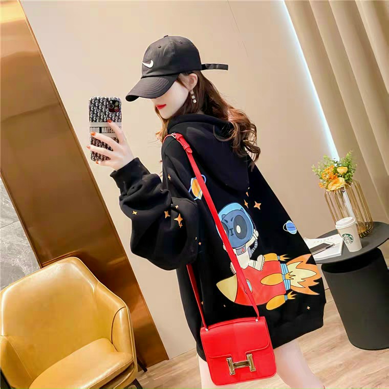 Áo Hoodie Nỉ Ngoại Mềm Mịn Mặc Mát in Họat Hình Tàu Lửa Phi Hành Gia Cực Chất. DP