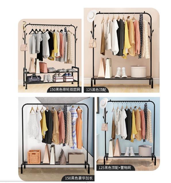 Steel Clothes Rack Clothing Laundry Drying Line Hanger Coat Rack