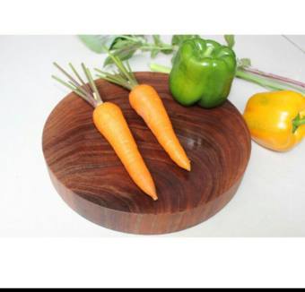 Thớt nghiến đường kính 30cm dày 5 phân KÈM ĐAI INOX