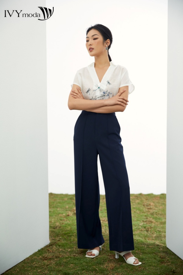 Áo sơ mi sophisticated vải tencel ivy moda ms 16m6590