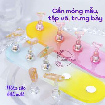 Đế nam châm gắn móng giả tập vẽ - Đế gắn mẫu nail trưng bày chuyên nghiệp gradient - D018, D019