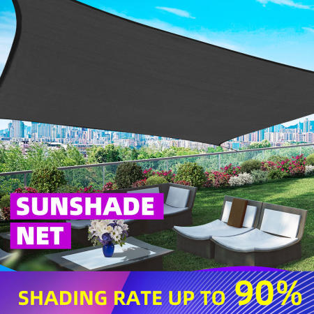 Ookas UV-Resistant Pergola Canopy - Black, 90% Shade