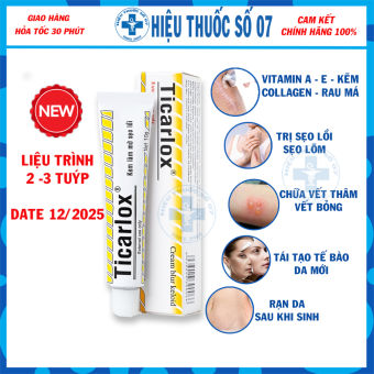 Kem mờ sẹo lồi Ticarlox 10g -  Làm mờ dần vết sẹo và thâm trên da