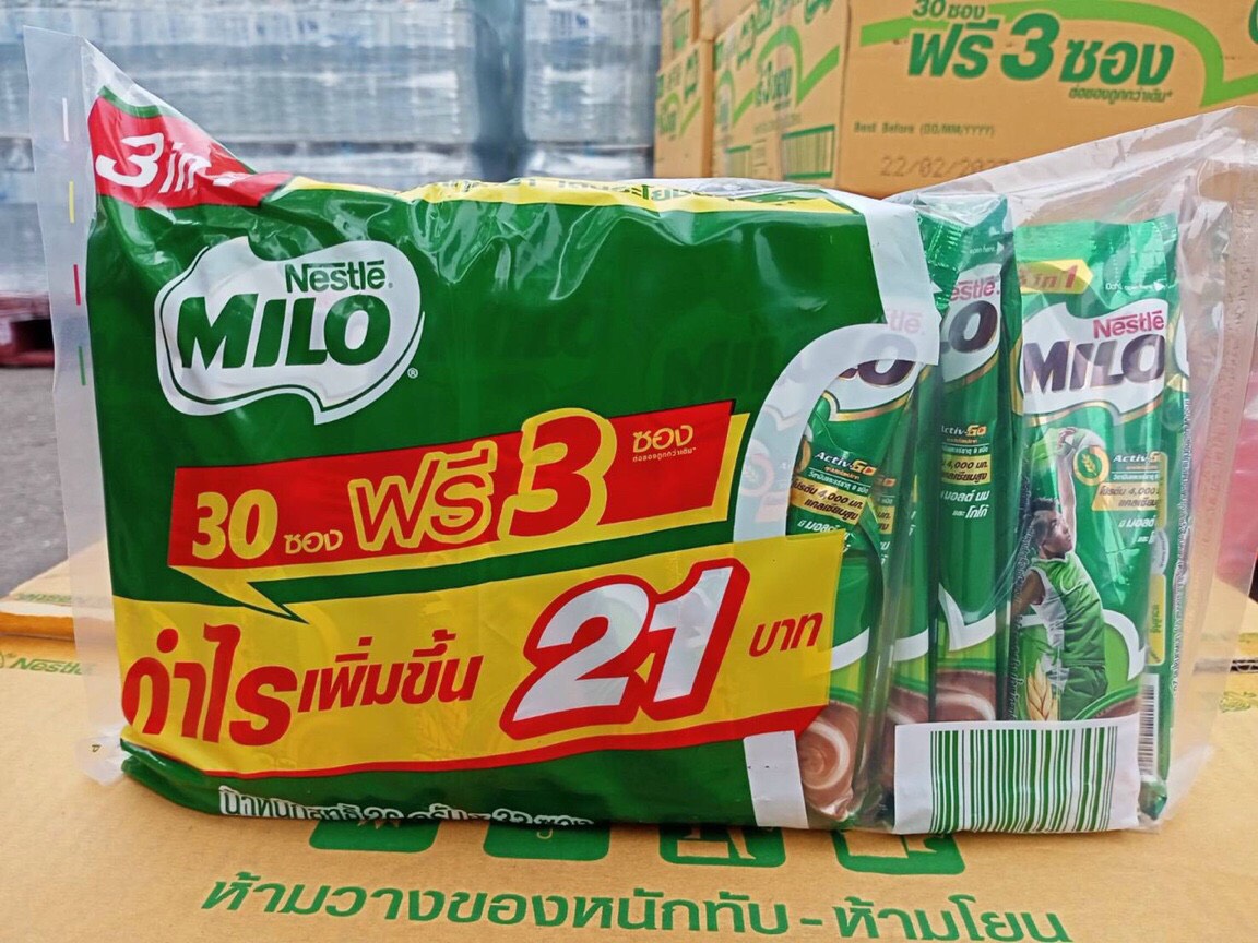 Sữa Milo 3in1 Hòa Tan Thái Lan uống là nghiền