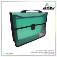 Expandable Document Case B4 Long Translucent Diagonal Grain File Folder With Lock And Handle For School And Office Axis AX-415FC