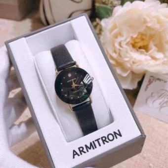 Đồng Hồ Nữ Armitron Dây da đen case 24mm