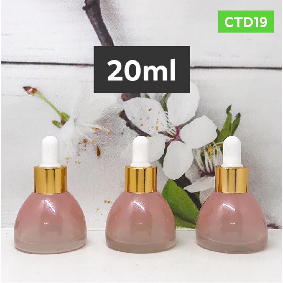 Vỏ chai serum màu hồng 20ml