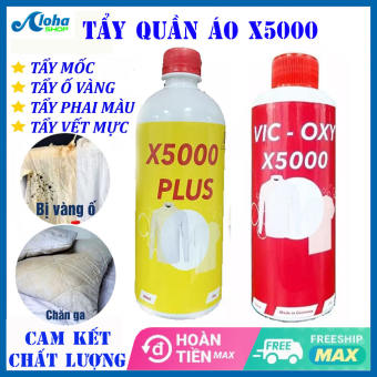 Nước tẩy X500 - x5000 plus -Thuốc tẩy trắng quần áo, nước tẩy trắng, tẩy mốc, vết ố quần áo đa năng thần thánh - Tẩy trắng quần áo