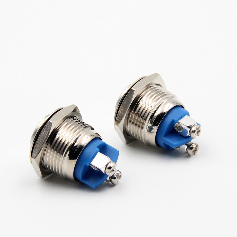 Combo 10 Nút công tắc nhấn nhả bằng kim loại cỡ 16mm