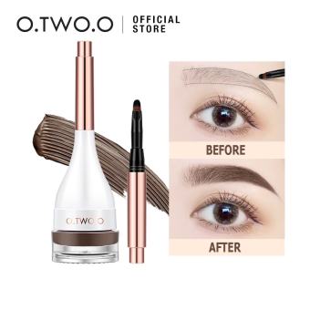 Gel Kẻ Lông Mày + Cọ Tạo Kiểu Lông Mày 3D Lâu Trôi 24h Không Thấm Nước O.TWO.O 5g