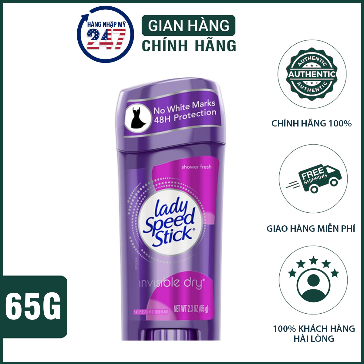 Lăn khử mùi cao cấp Lady Speed Stick