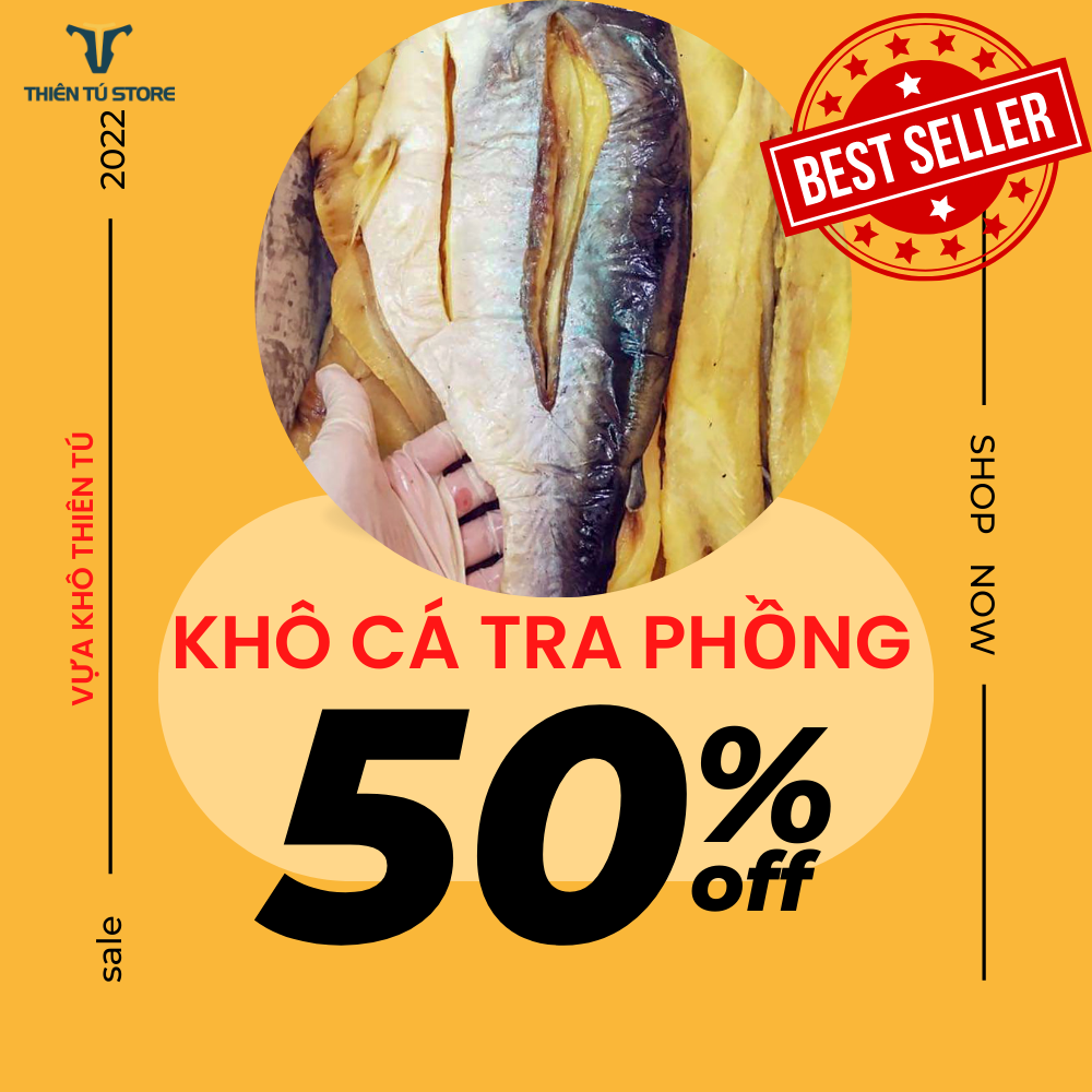 Khô cá tra phồng biển hồ Vựa khô Thiên Tú 1kg ngon thịt chắc hương vị tự nhiên giàu dinh dưỡng được hút chân không