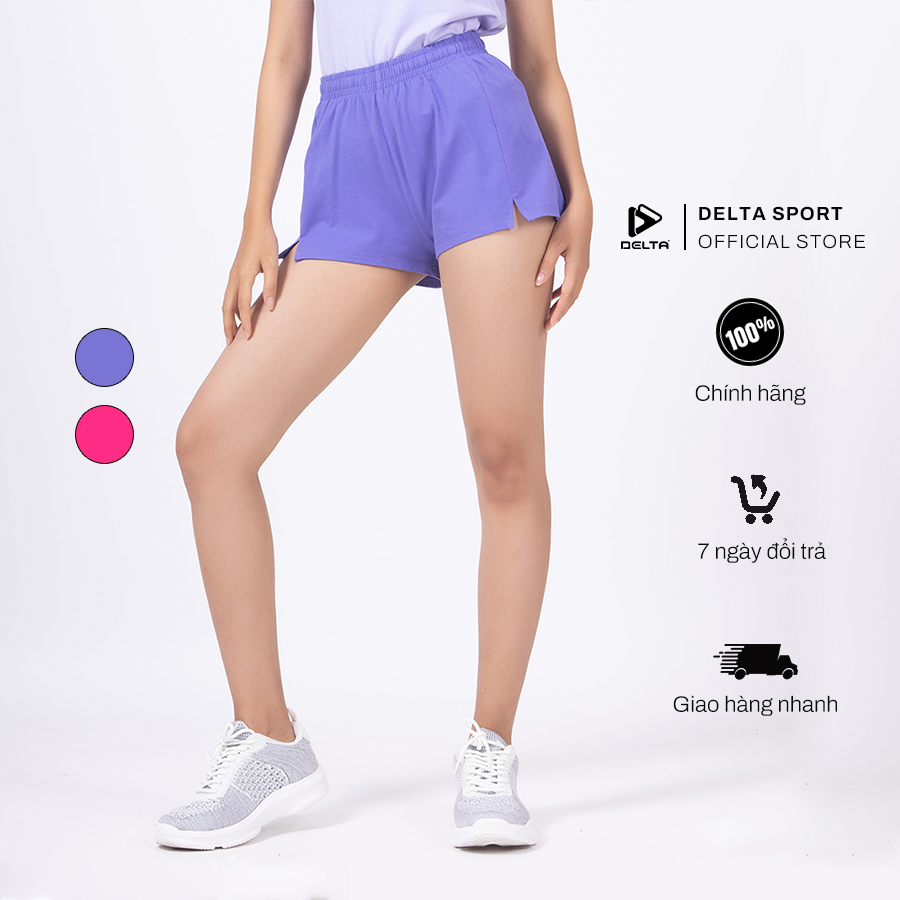 Quần short thể thao nữ DELTA RSH002W chất vải visco co giãn và thấm hút mồ hôi tốt, phù hợp cho chạy bộ, tập gym