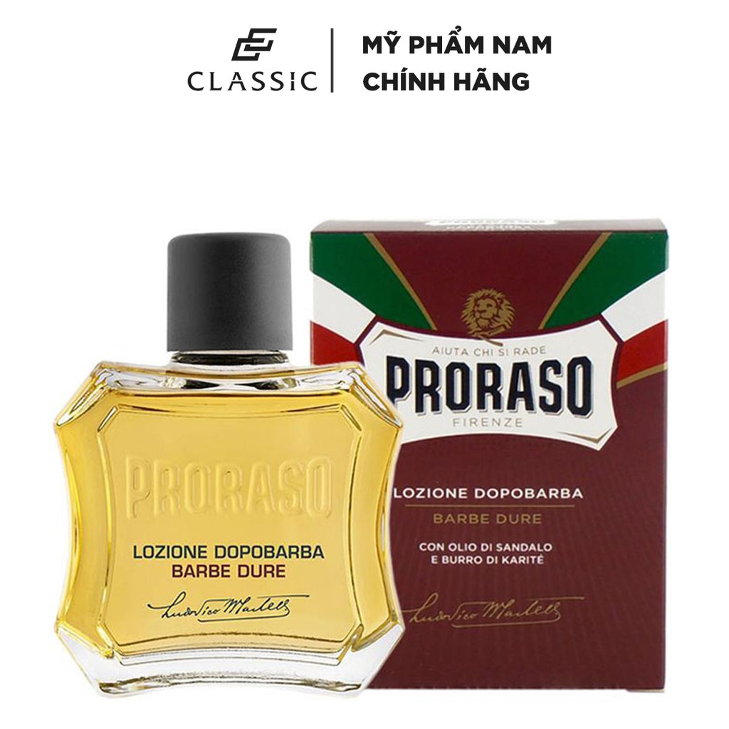 Dưỡng Da Sau Cạo Proraso After Shave Liquid Nourish Sandalwood (Red)