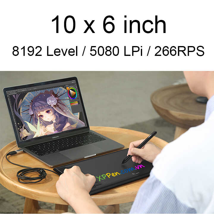 Ugee M708 Bảng vẽ điện tử 10 inch dạy học online, họp trực tuyến.Hàng chính hãng[Tem Bộ CA]