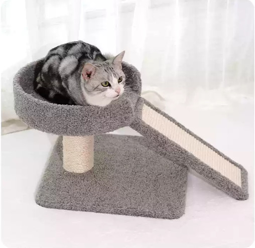 Cattree 2 tầng kèm bàn cào móng - cattree nhà cây cho mèo