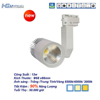 Đèn Led Rọi Ray COB 12w Vỏ Trắng  HG4