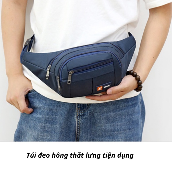 Túi đeo hông, đeo bụng, đeo chéo nam nữ chống thấm nước, nhiều ngăn, đi chơi đi làm du lịch, nhiều màu