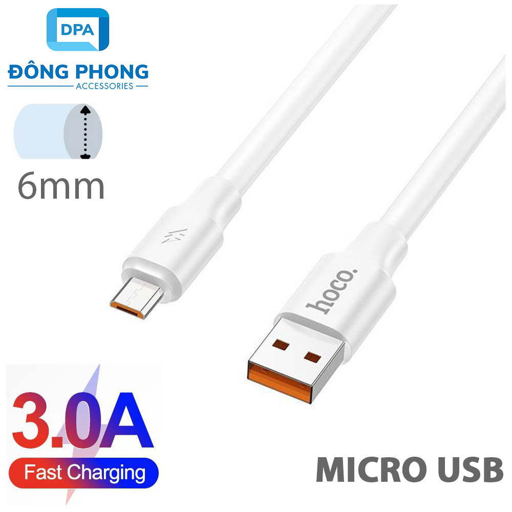 Cáp sạc nhanh cổng micro usb hoco du17 chính hãng dài 1 mét
