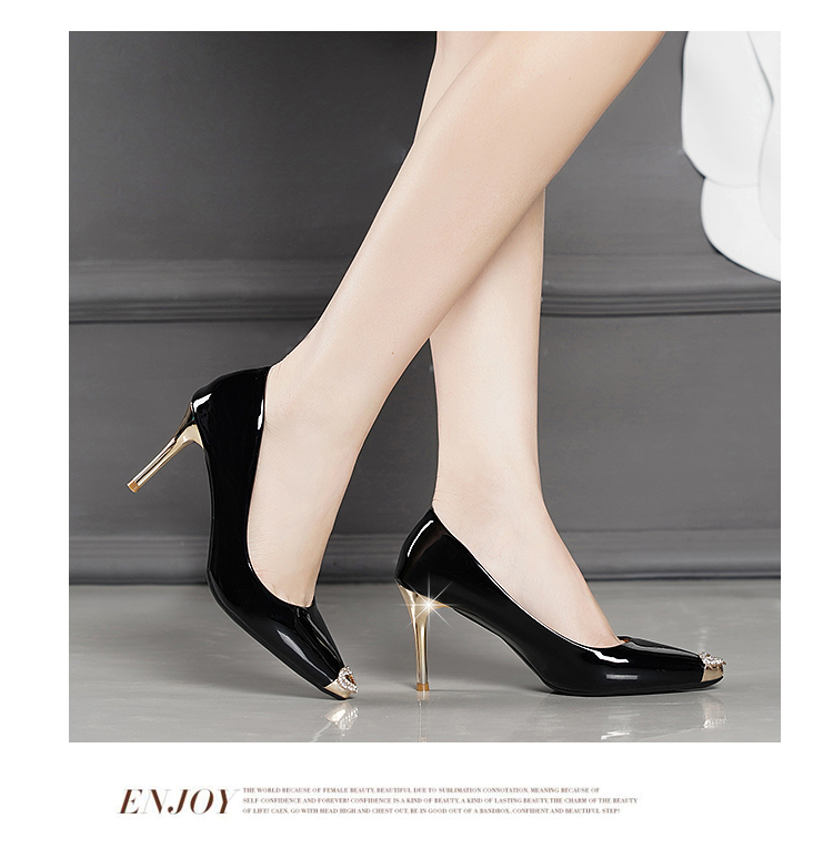 Giày Cao Gót Giày Nữ 2020 Xuân Mẫu Mới Dễ Phối Mốt Thời Thượng Màu Đỏ Giày Cưới Đầu Nhọn Gót Nhọn Giày OL Giày Công Sở 21
