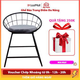 Ghế bàn trà cao cấp RIBO HOUSE dáng ghế bar thấp ngồi phòng ngủ , ban công nội thất phòng khách RIBO55x4