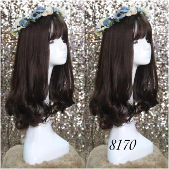 Tóc giả nữ đẹp Tóc giả nguyên đầu xoăn lửng tơ cao cấp