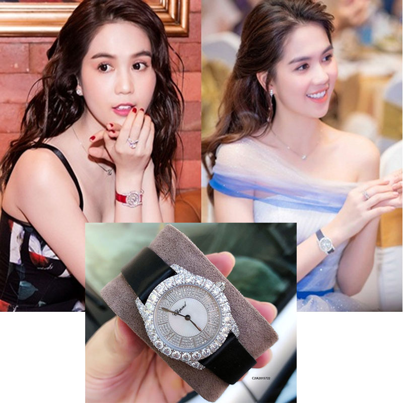 Đồng hồ nữ chopard ngọc trinh💖𝑭𝑹𝑬𝑬𝑺𝑯𝑰𝑷😻đồng hồ đính đá sang chảnh, máy pin nhật size 32mm-dong ho nu-đồng hồ giá rẻ