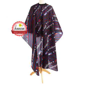 Áo Choàng Cắt Tóc Barber ( Sọc Xanh Đỏ ) Họa Tiết Tông đơ cắt tóc , Ghế Cắt Tóc , Đèn Barber , Kéo Cắt Tóc Chống Thấm Nước