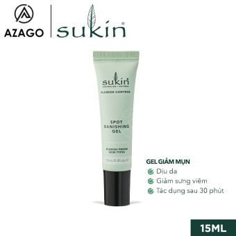 Gel Giảm Mụn Sukin Blemish Control Spot Banishing Gel 15ml SU37AZ - NATURAL COSMETICS AUSTRALIA - AZAGO