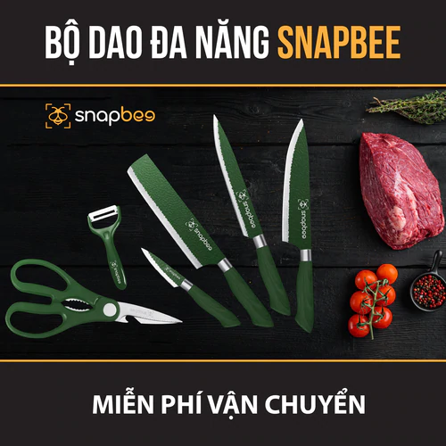 Bộ dao nhà bếp 6 món đa năng snapbee - sắc đến từng mm