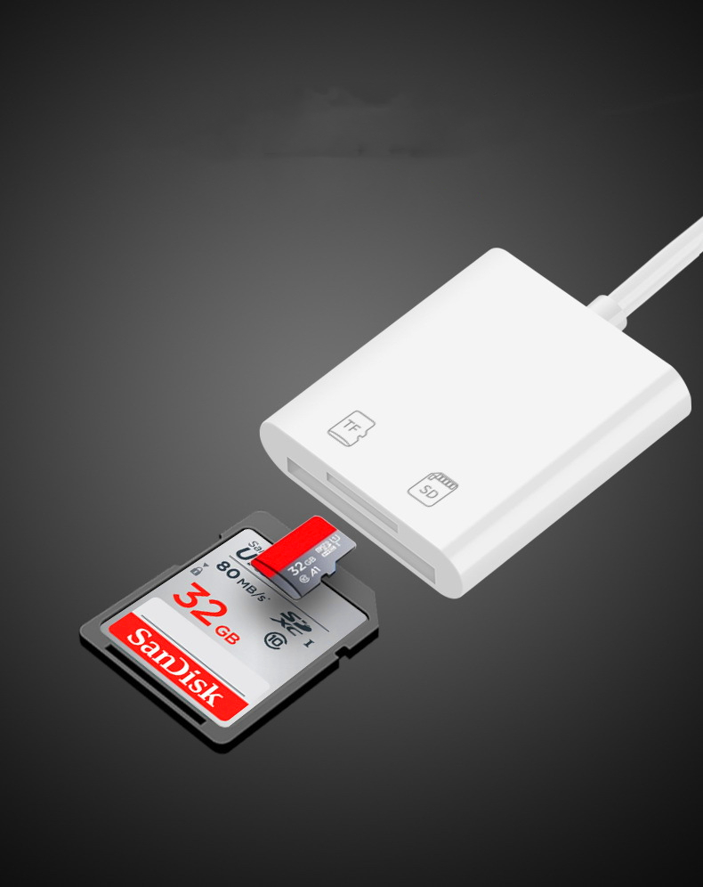 ข้อมูลเกี่ยวกับ OTG SDการ์ดคู่ การ์ดรีดเดอร์ SD & TFดิจิตอลกล้องอะแดปเตอร์สำหรับตัวอ่านสายสำหรับSD Camera Memory Card Reader Lightning Adapter and Type C