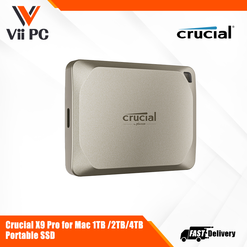 Crucial X9 Pro 2Tb Portable Ssd Usb 3.2 Gen-2 5Yr Warranty For Mac