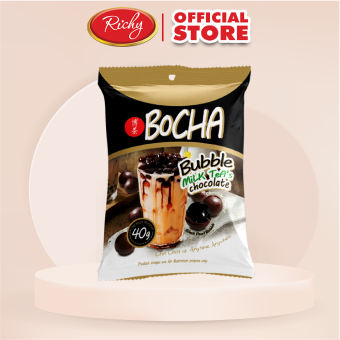 Hộp Kẹo trà sữa Bocha - Kẹo dẻo LOT100 Malaysia - Richy- Hộp 12 gói