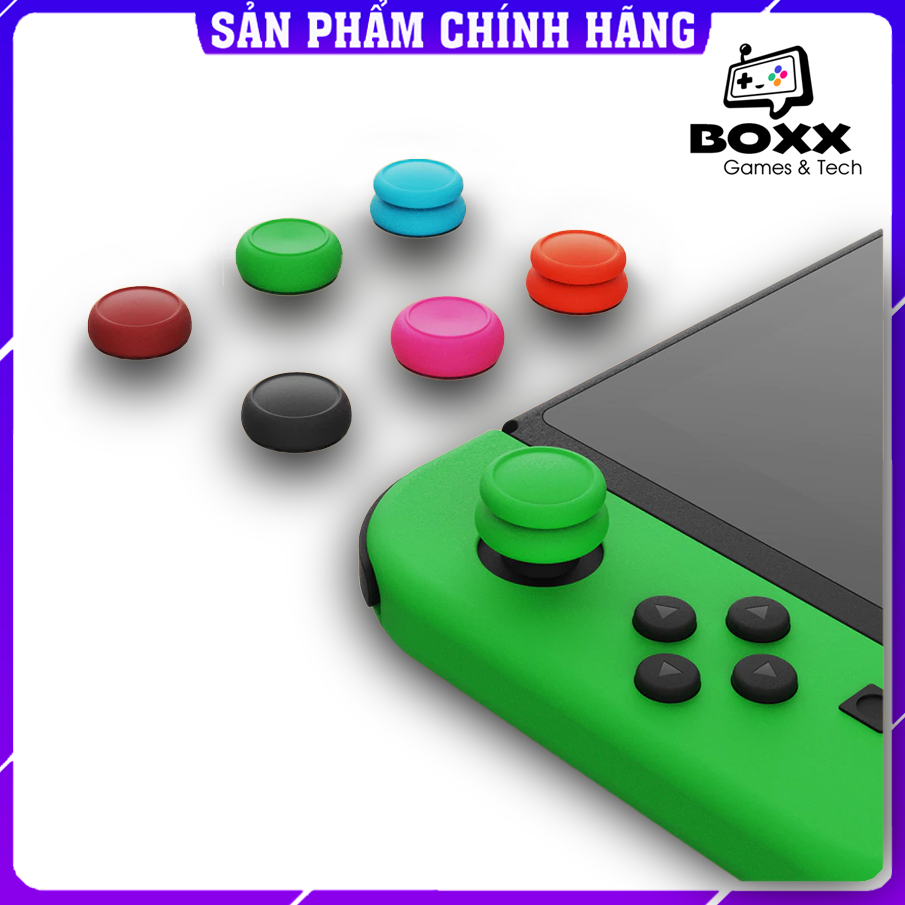 Núm bọc Analog cho Nintendo Switch, Oled, Lite bộ 6 nút chính hãng Skull & Co