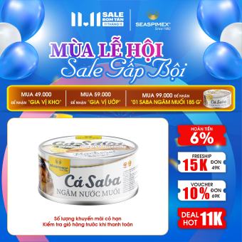 Cá Saba Nhật Ngâm Muối SEASPIMEX 185gr