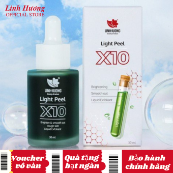 Peel da Linh Hương, Serum thay da sinh học BHA AHA PHA tẩy da chết giảm mụn, nám, tàn nhang Lighet Peel X10 30ml