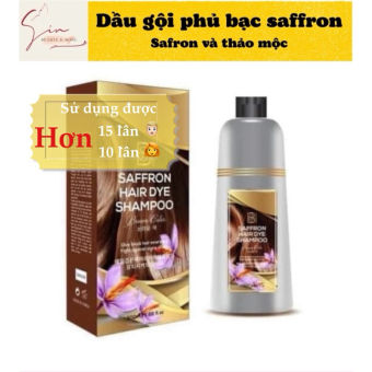 Dầu gội phủ bạc tóc Dầu gội nhuộm tóc bạc Dầu gội phủ bạc thảo mộc saffron