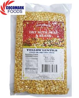 Đậu Lăng vàng tách vỏ Yellow Lentils (Toor Dal) 1kg