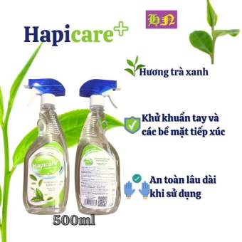 Dung dịch rửa tay kháng khuẩn HAPICARE 500ml - xịt khuẩn cho mọi đối tượng -Hương Nhiên